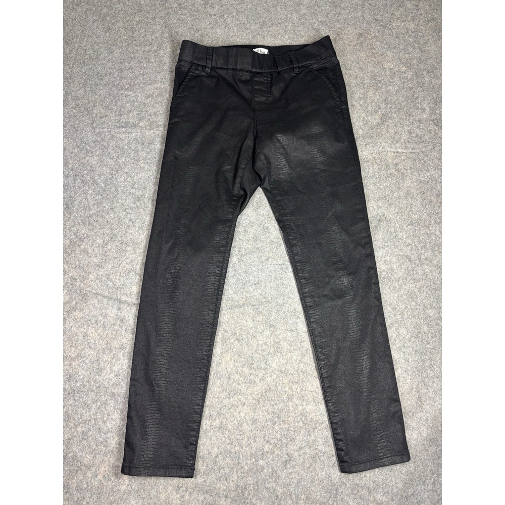 Bevy Flog Pants Skinny Leg Pull On Black Snakeskin Print Women's 25 City Grunge